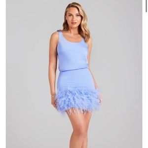 Nadine Merabi NICOLE BLUE TOP & MIA BLUE SKIRT